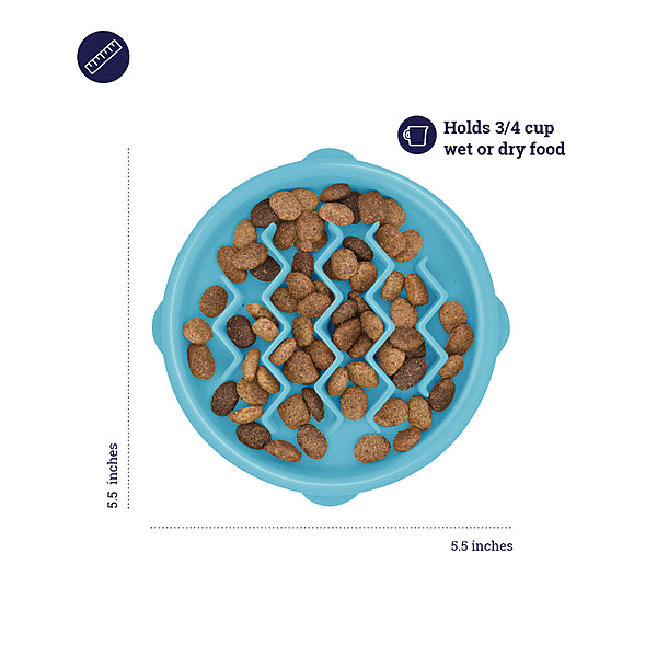 PS Kitty Slow Feeder Blue Small