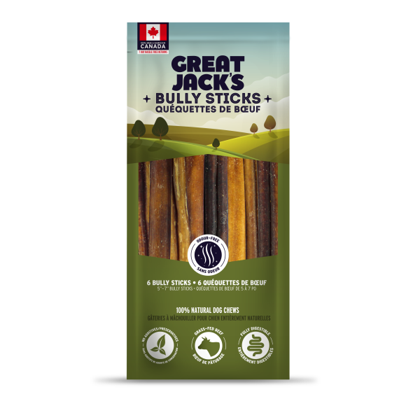 Great Jack's Canadian Bully Sticks 5-7" 12pk