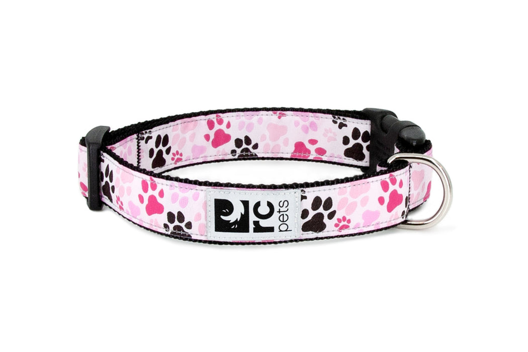 RC Clip Collar Lrg 1" Pitter Patter Pink