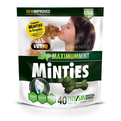 Dental Bone Vetiq Minties Minties Mint Dental Bones TNY/SM 40ct