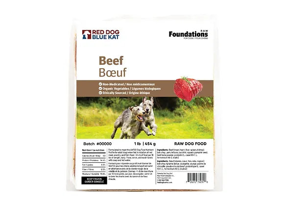 RDBK Dog Foundations Beef (no Tripe)  1 lb