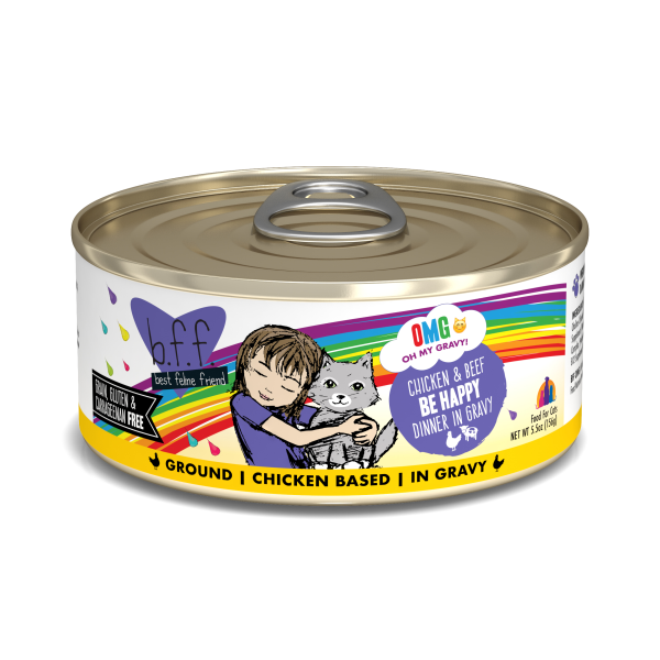 BFF Cat OMG Chicken & Beef Be Happy 2.8oz