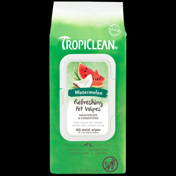 TPCLN Grooming Wipes 100ct Watermelon Dog/cat