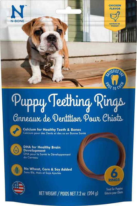 N-Bone Puppy Teething Ring Chicken 6pk