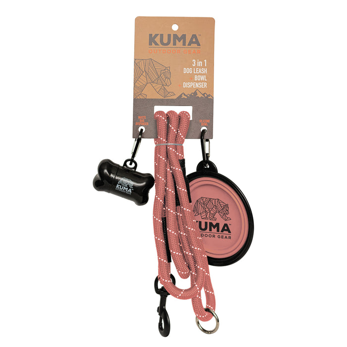 Kuma 3 in 1 Dog Leash Flamingo