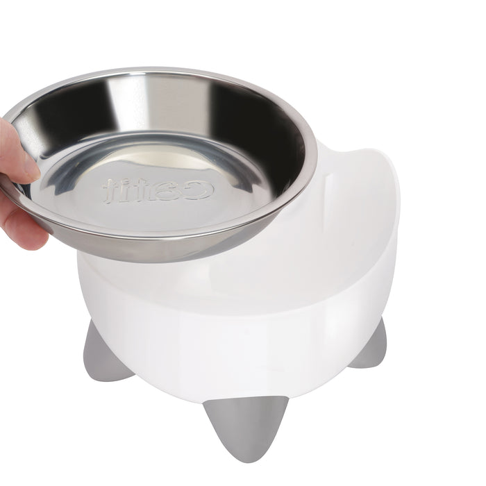 Catit Pixi Elevated Feeding Dish White