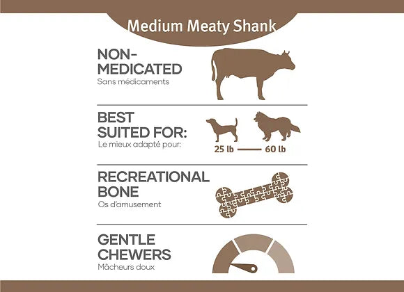 RDBK Raw Bones Meaty Beef Shanks Med
