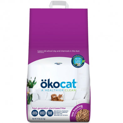 Okocat Low Track Wood Clumping Litter BAG 14lbs