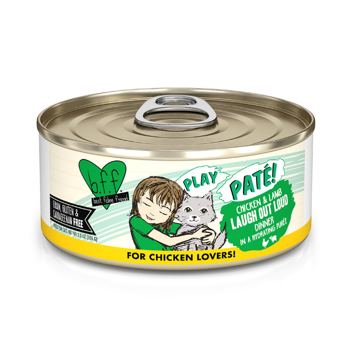 WRVA BFF Cat Play Pate Chkn/Lb Laugh Out Loud 5.5oz
