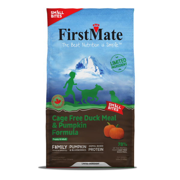 FM Dog LID GF Cage Free Duck/Pumpkin Sml Bites 12lbs