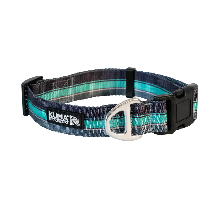 KM Backtrack Dog Collar Sml Navy/Mint
