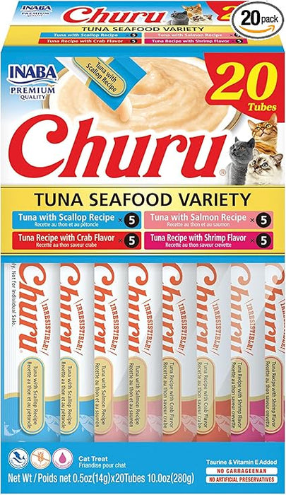 INA Churu Puree Tuna Seafood Variety BOX 20pk