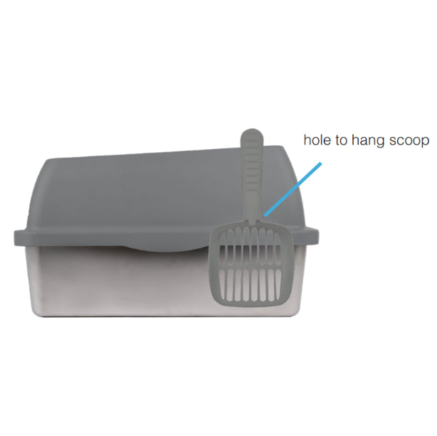 AFP Enclosed SS Litter Box  Grey