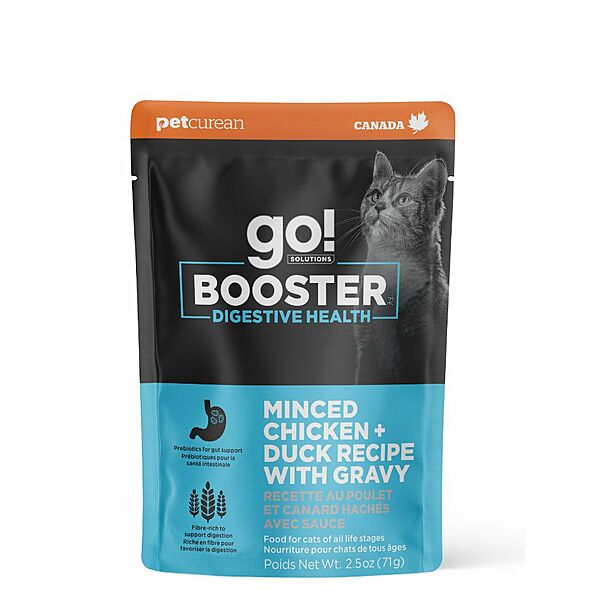 GO! Digestive Minced Chkn/Duck w/gravy Cat Booster 2.5oz