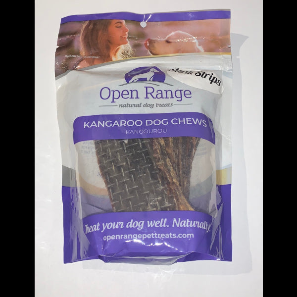 OR Kangaroo Dog Chews Steak Strips 100g