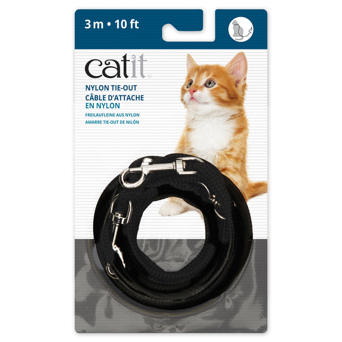 Catit Nylon Tie Out 10' Blk