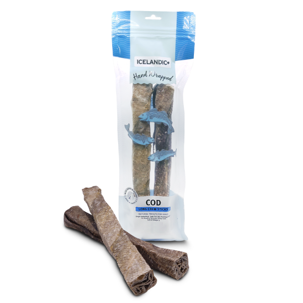 Icelandic Cod Skin Chew Stick 10" 2pk