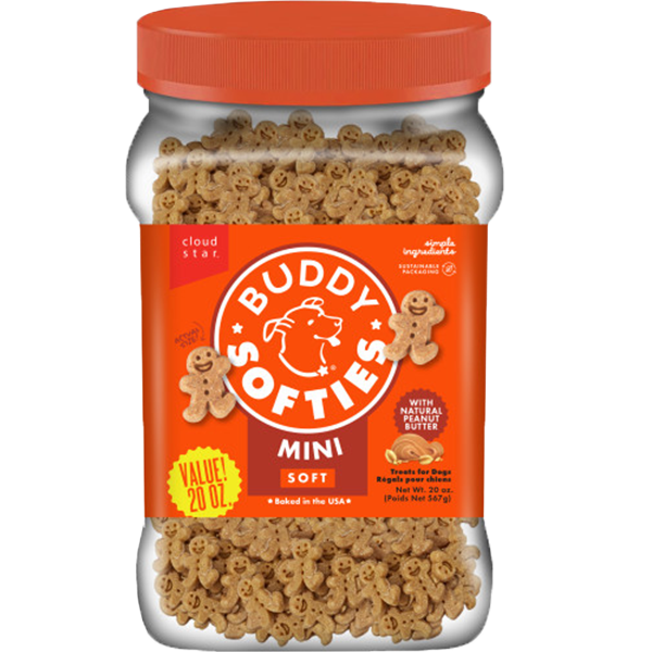 BUD Biscuits Softies Mini's Peanut Butter Treat 20oz Jar