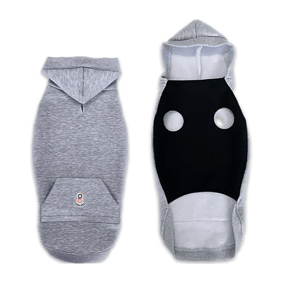 Gooeez Kang. Fleece Hoodie Grey/Grey Lrg