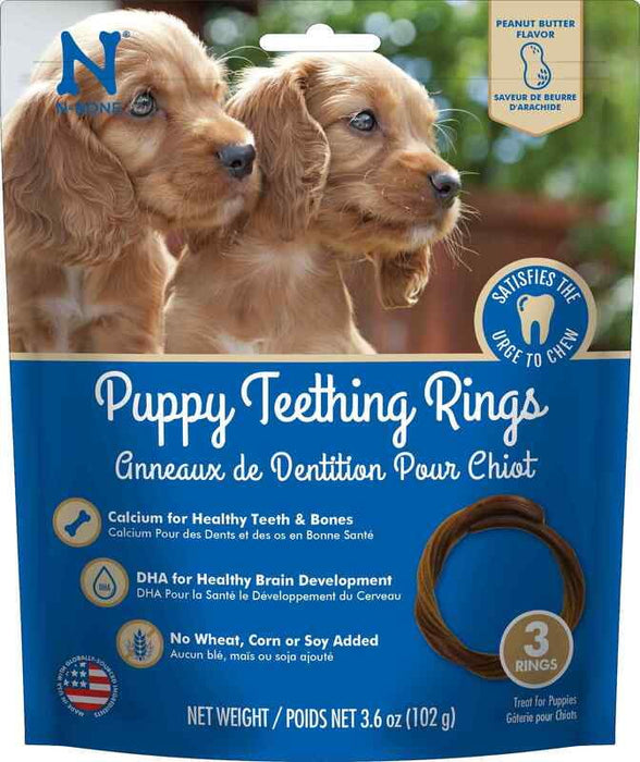 N-Bone Puppy Teething Ring PButter 3pk