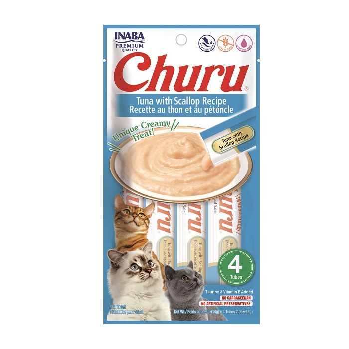 INA Churu Puree Tuna w/ Scallop 4pk  2oz