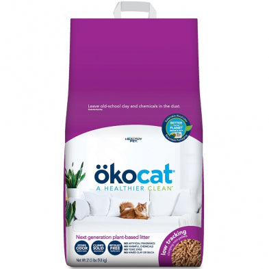 Okocat Low Track Wood Clumping Litter BAG 21.5lbs