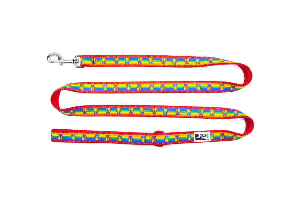 RC Leash 1"x6' Rainbow Paws