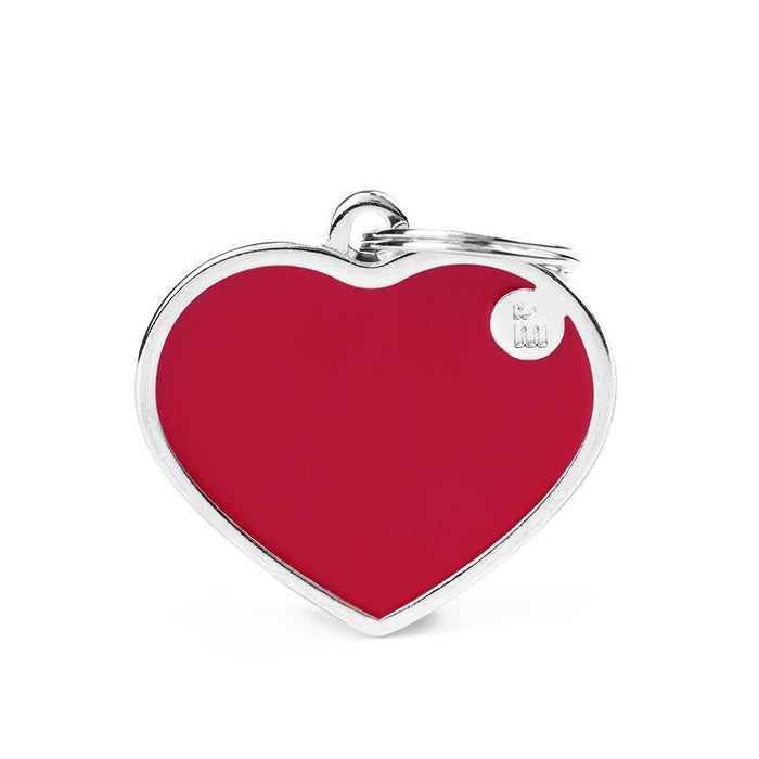 MF Basic Heart Red Sml ID Tags