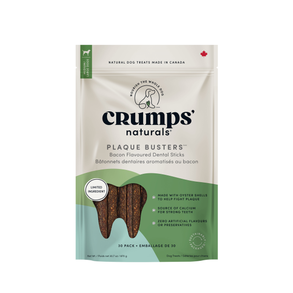 Crumps' Dog Plaque Busters Bacon 7"  30PK