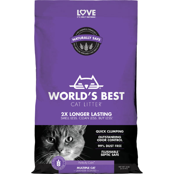 WB Cat Litter Lavender Multi Cat 15lbs