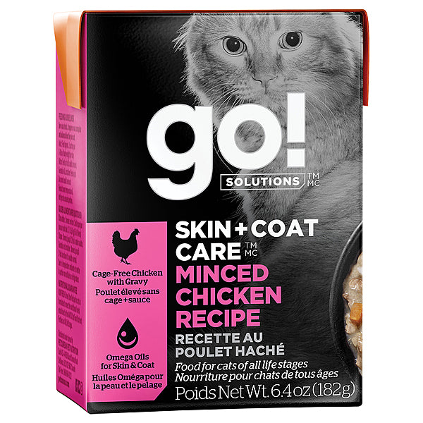 GO! Skin & Coat Minced Chicken Cat 6.4oz