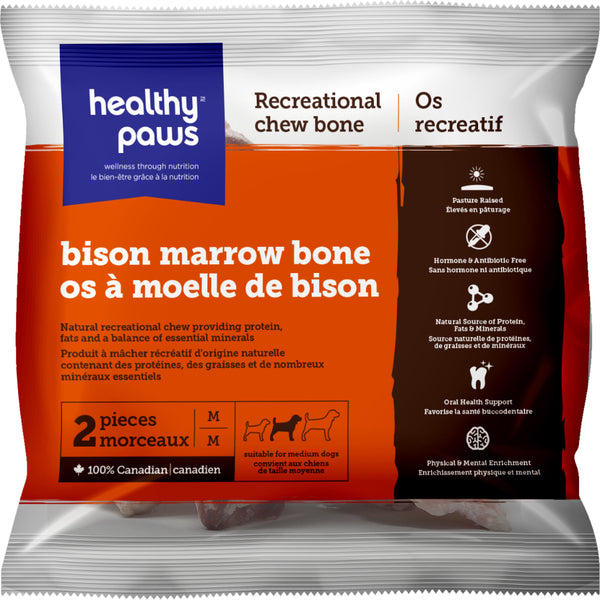 HPW Rec. Bison Marrow Bone Med 2pk