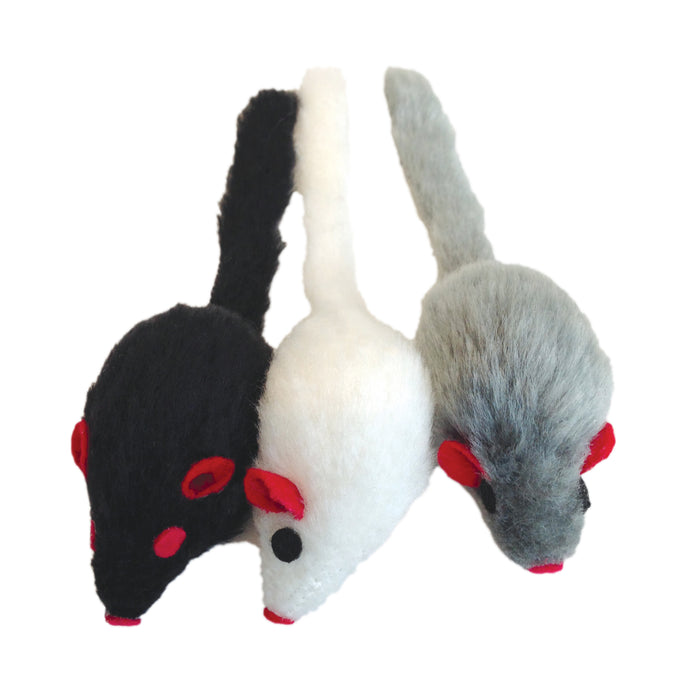Furry Frolics Cat Toy Furry Catnip Mice 3pcs