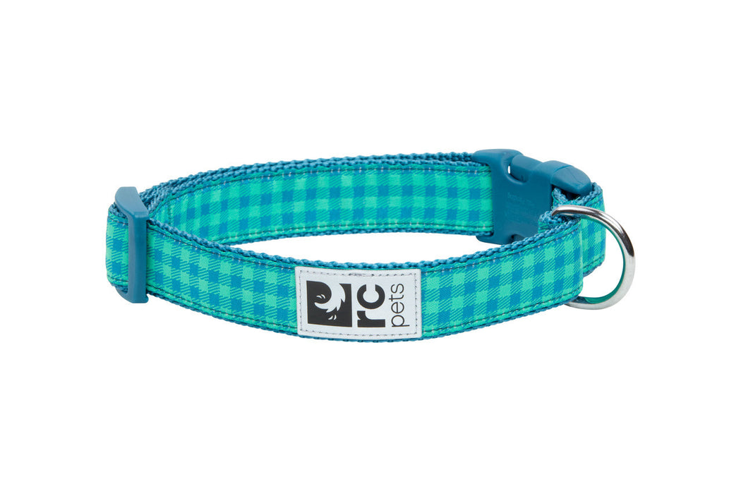 RC Clip Collar XXSml 1/2" Green Gingham