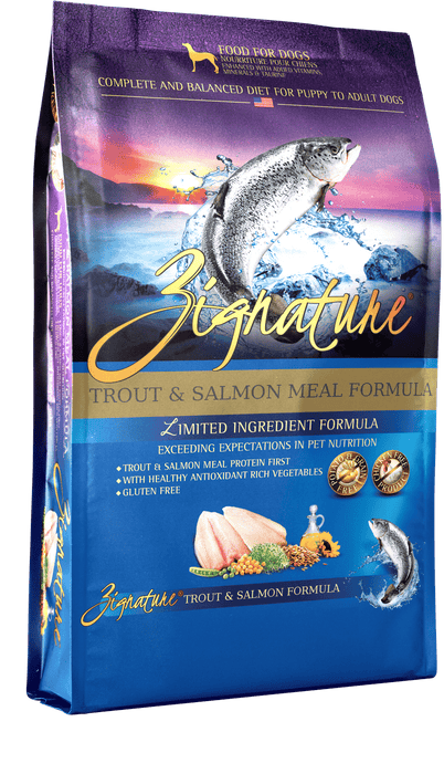 ZIG Trout & Salmon LID Dog Food 25lbs