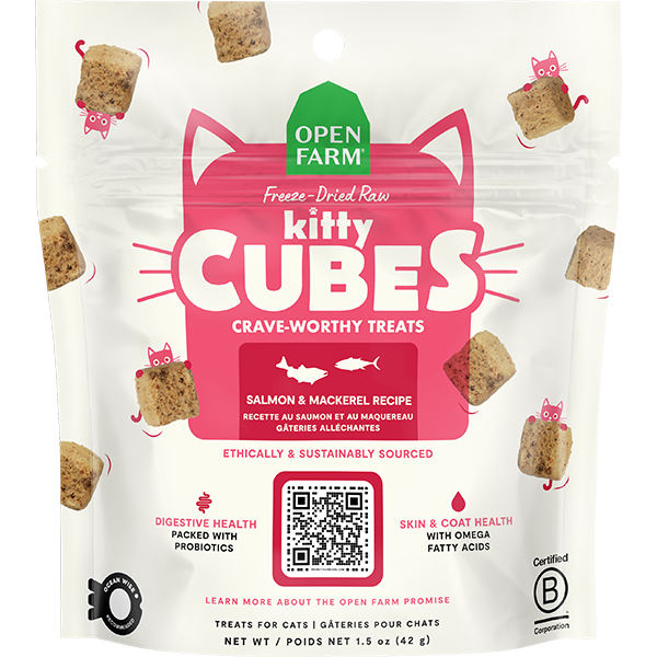 OF Cat Treats Kitty Cubes Sal/ Mackerel 1.5oz