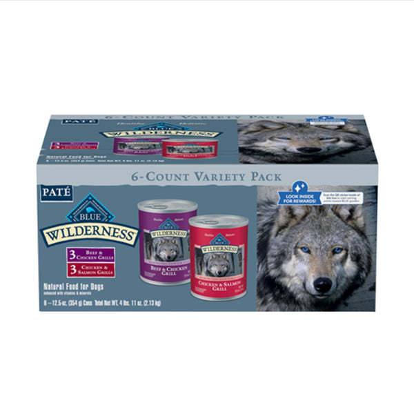 BB Dog Wilderness Variety 6Pk   12.5oz