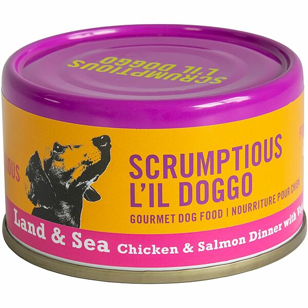 SCRM L'il Doggo Chkn/Sal, Veg Dinner in Gravy 3oz