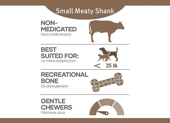 RDBK Raw Bones Meaty Beef Shanks Sml