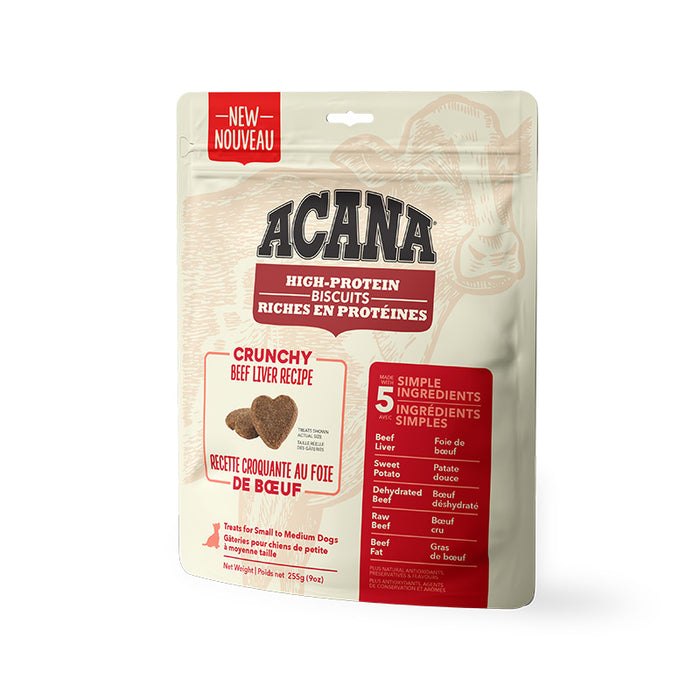 Acana Crunchy Beef Liver Biscuits 255g Lrg