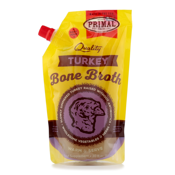 Primal Dog/Cat Turkey Frozen Bone Broth 20oz