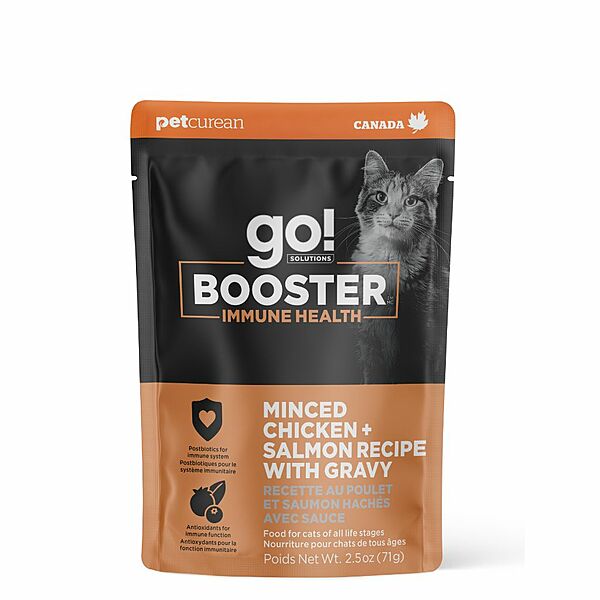 GO! Immune Minced Chkn/Sal w/gravy Cat Booster 2.5oz