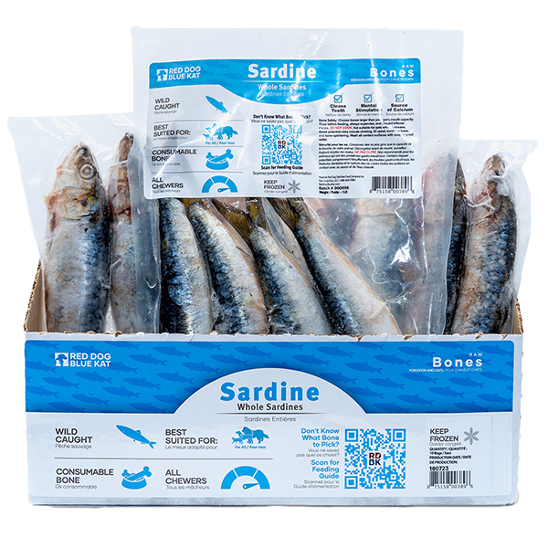 RDBK Raw Bones Whole Sardines 1 lb