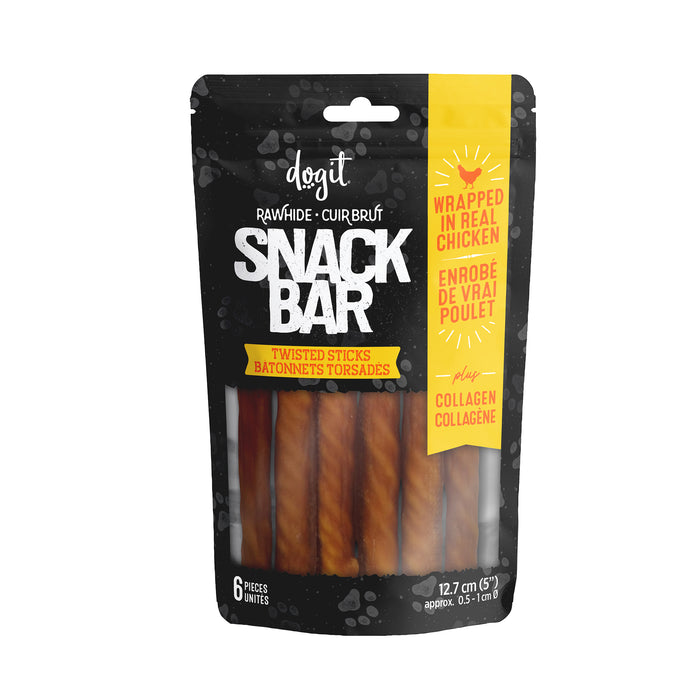 DO SnackBar Chicken Beefhide Twists 5"  6pk