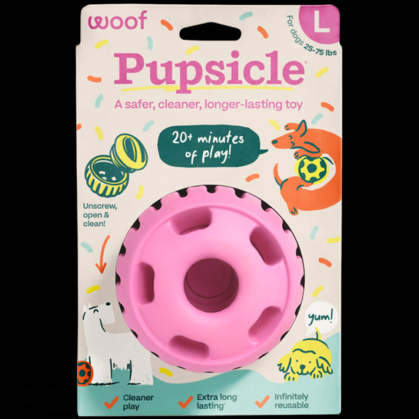 Woof Pet Dog Pupsicle Toy Pink Lrg