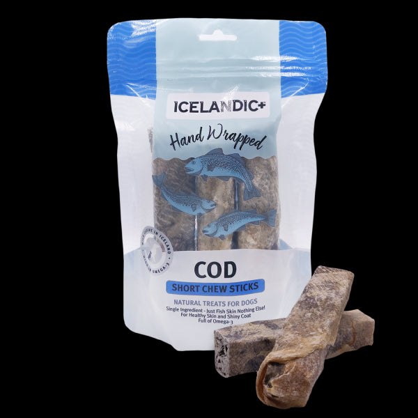 Icelandic Cod Skin Chew Stick 5" 3pk