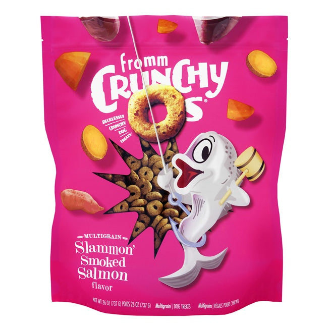 FRM Dog Crunchy Os Slammon Smoked Salmon Treats 26oz