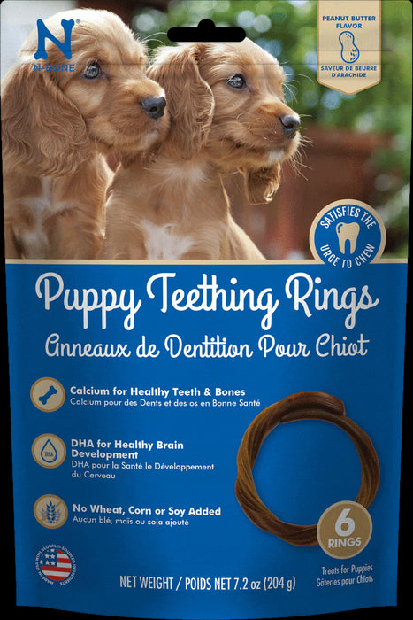 N-Bone Puppy Teething Ring PButter  6pk