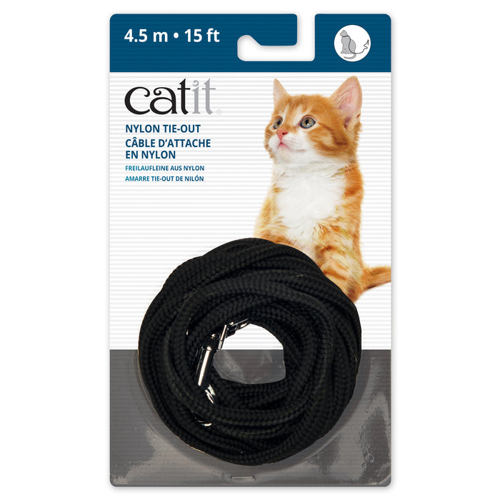 Catit Nylon Tie Out 15' Blk