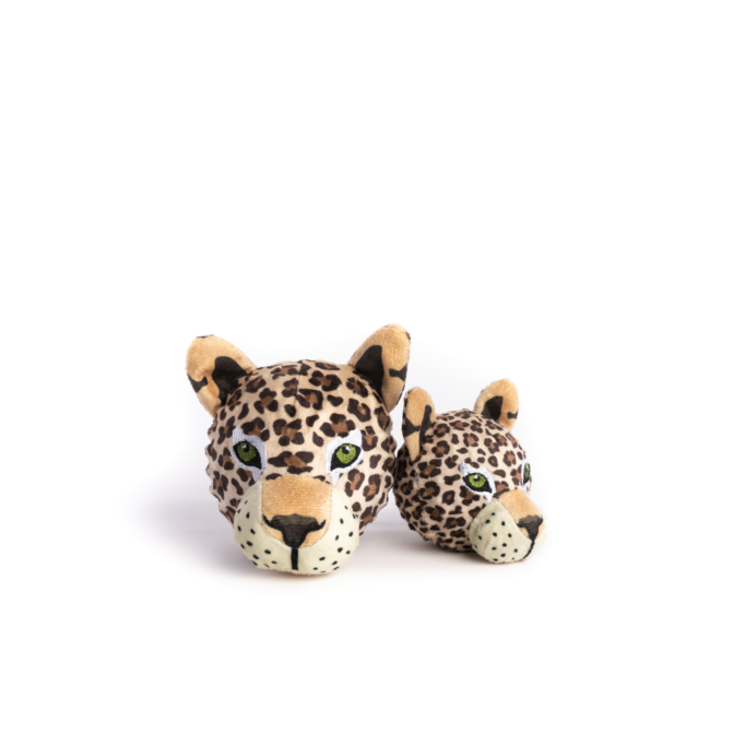 Fabdog Faball Squeaky Dog Toy Leopard Small